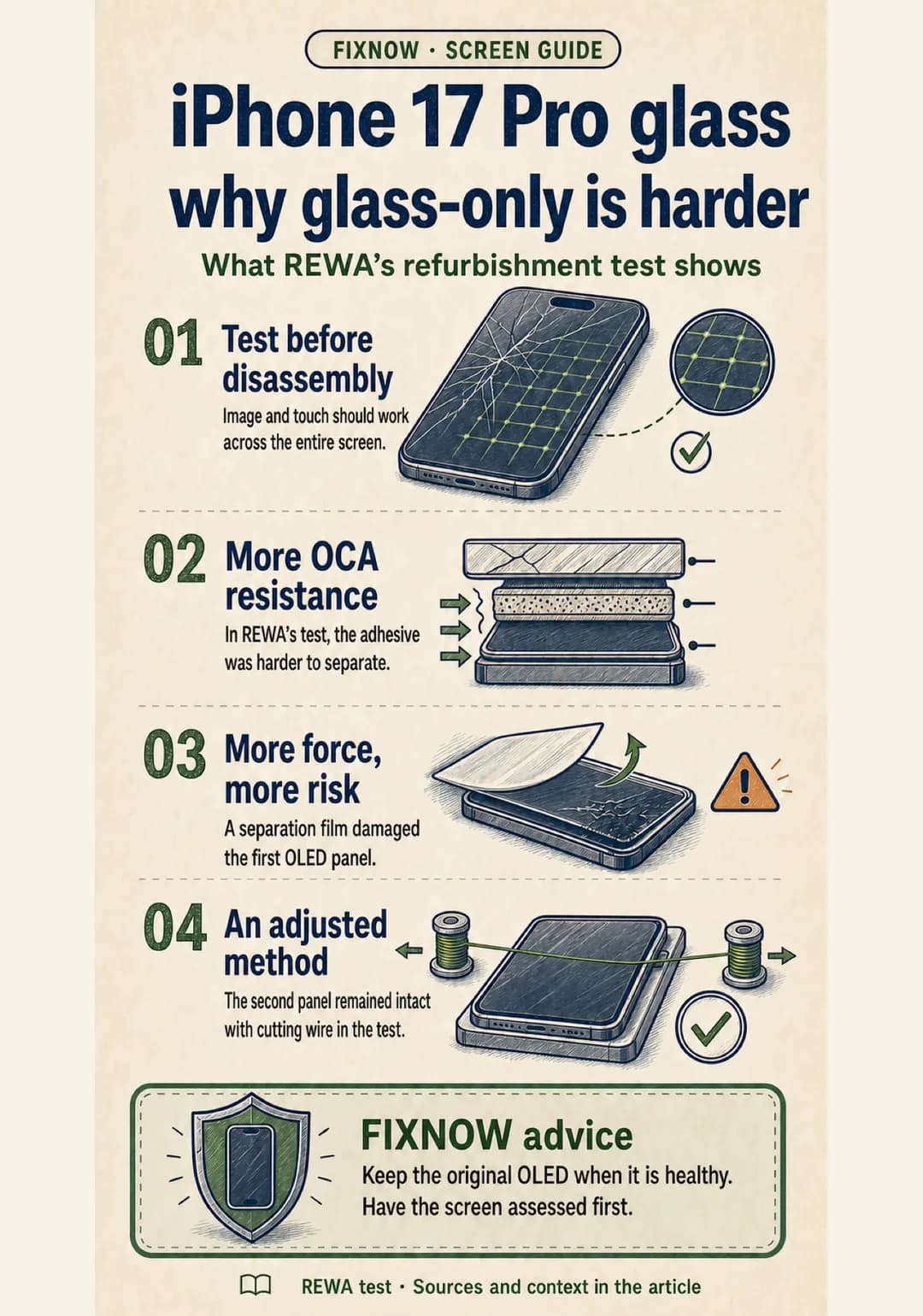 iPhone 17 Pro glass replacement: why glass-only repair is harder