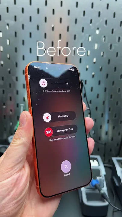 iPhone 17 Pro Max — voor en na de reparatie